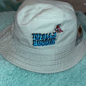 Cream Totally Buggin  Bucket Hat